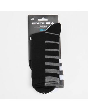 Endura Coolmax Stripe Socks Twin Pack - Black