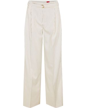 HUGO Straight Leg Trousers - White