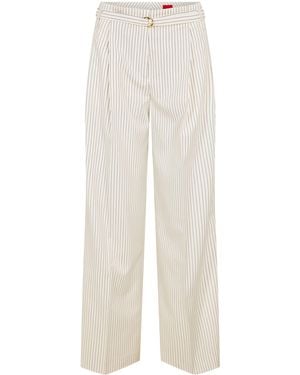 HUGO Straight Leg Trousers - White