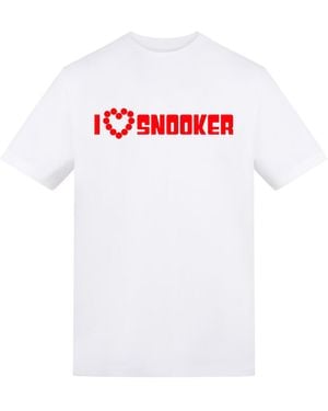 AWD Adults Printed Snooker Tee - White