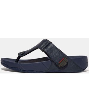 Fitflop Trakk Ii Leather Toe-Post Sandals - Blue