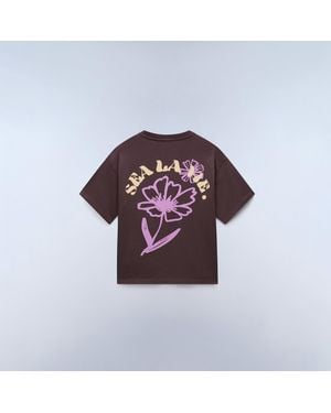 Napapijri Napa Eir Graphic Tee - Purple