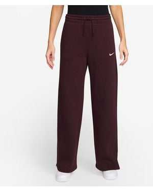 Nike Sportswear Phoenix Fleece High-Waisted Wide-Leg Joggers - Red