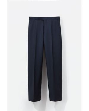Richard James Sharkskin Straight Leg Trouser - Blue