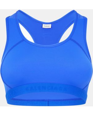 Balenciaga Non Wired Moisture Wicking Medium Impact Sports Bra - Blue