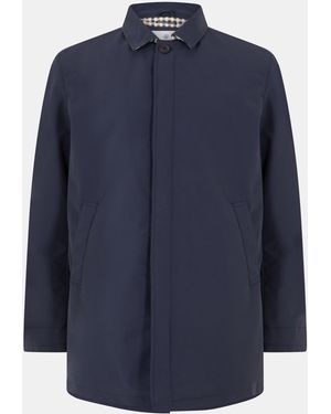 Aquascutum Aquact Mid-Length Weatherproof Trench Coat - Blue