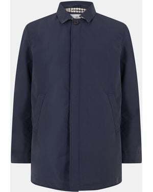 Aquascutum Aquact Mid-Length Weatherproof Trench Coat - Blue