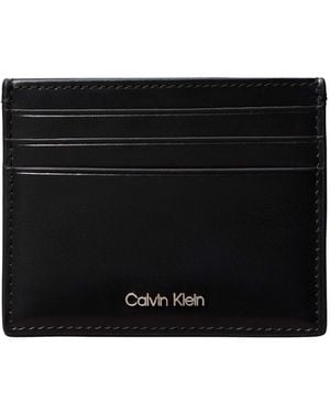 Calvin Klein Raised Leather Cardholder - Black