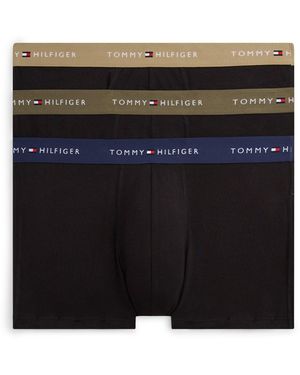 Tommy Hilfiger 3-Pack Logo Waistband Trunks - Black