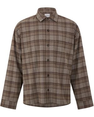 MKI Miyuki-Zoku Mki Box Dress Shirt Sn64 - Brown