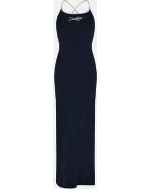 Jack Wills Jw Chain Stitch Maxi Dress - Blue