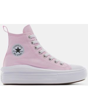 Converse Chuck Taylor All Star Mov Canvas High-Top Trainers - Purple