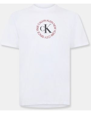 Calvin Klein Circle Graph T-Shirt - White