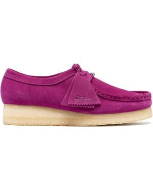Clarks Wallabee Moc Toe Formal Shoes - Purple