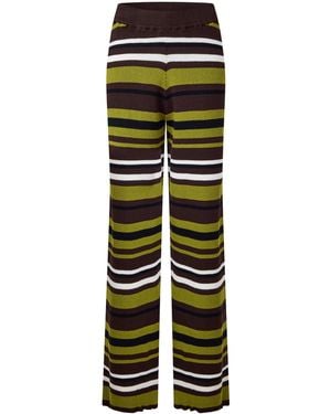I Saw It First Striped Knitted Wide Leg Trouser - Metallic