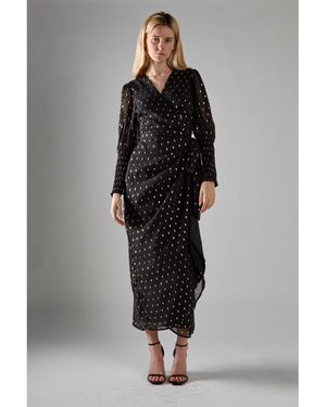 Glamorous With Spot Long-Dress - Grey