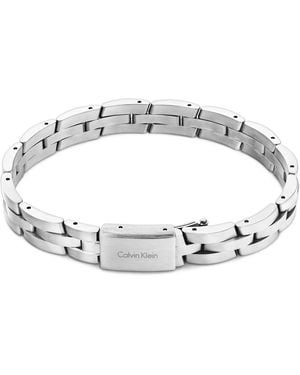 Calvin Klein Gents Brushed Stainless Steel Bracelet - Metallic