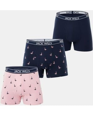 Jack Wills Jw Daundley Boxers 3 Pack - Blue