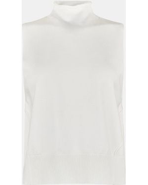 Jack Wills High Neck Knitted Jumper Vest - Grey