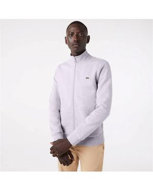 Lacoste Full Zip Funnel Sweatshirt - Grey