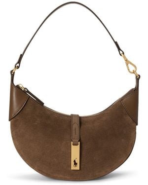 Polo Ralph Lauren Calfskin Mini Shoulder Bag - Brown