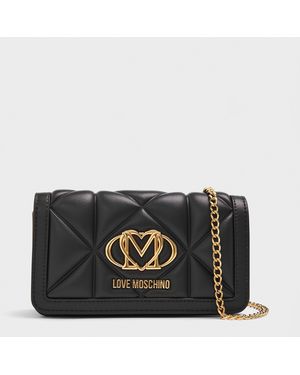 Love Moschino Quilted Cross Body Bags - Black