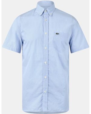 Lacoste Short Sleeve Plain Shirt - Blue