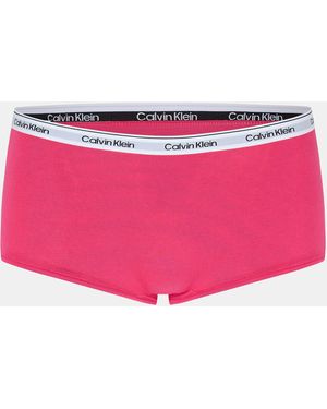 Calvin Klein Streamlined Soft Fabric Boy Shorts - Pink