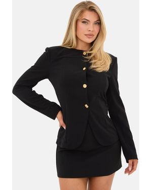 I Saw It First Cinched Waist Blazer - Black