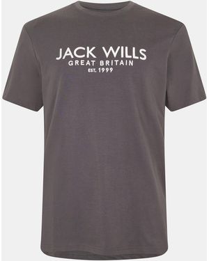 Jack Wills Carnaby Logo T-Shirt - Grey