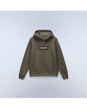Napapijri Box Logo Hoodie - Green