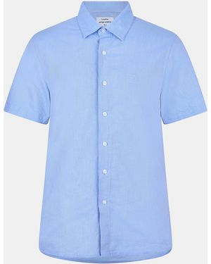 Peter Werth Church Short Sleeve Plain Shirt - Blue