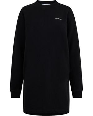 Off-White c/o Virgil Abloh Floral Embroidered Arrow Logo Dress - Black