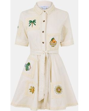 Never Fully Dressed Isla Button-Down Shirt Dress - Natural