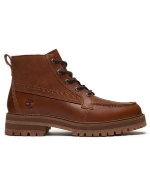Timberland Britton Mid Lace Leather Hiker Boots - Brown