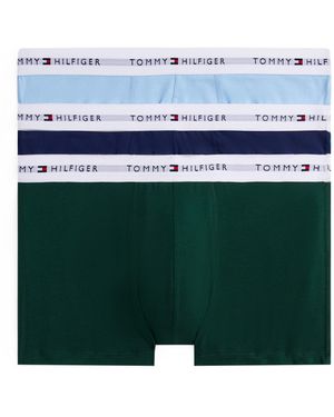 Tommy Hilfiger 3-Pack Logo Waistband Trunks - Blue