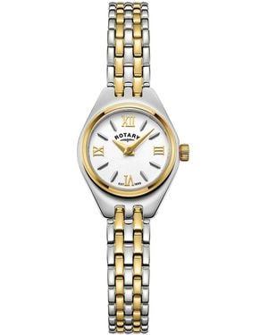Rotary Ladies Cocktail Two Tone Ss Bracelet Watch - Metallic
