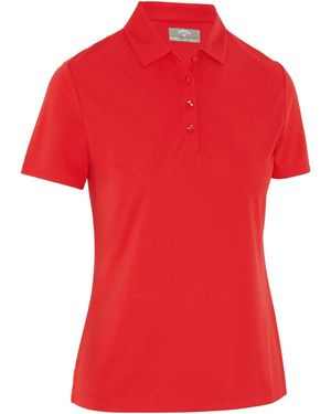 Callaway Apparel Tournament Golf Short-Sleeve Performance Polo Shirt - Red
