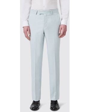 Twisted Tailor Lansdown Slim Fit Puppytooth Trouser - Blue