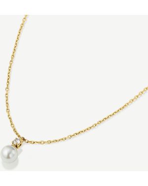 D.Louise Pearl Drop Necklace - Metallic