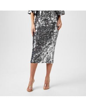 Biba Sequin Midi Skirt - Black