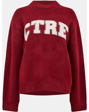 The Couture Club Knitted Sweatshirt - Red