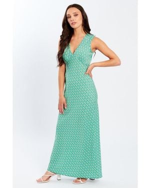 Wednesday's Girl V-Neck Maxi Dress - Green