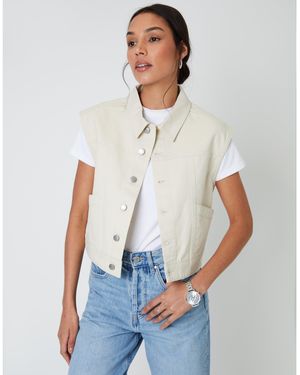 Threadbare Lucky Denim Structured Fit Jacket - White