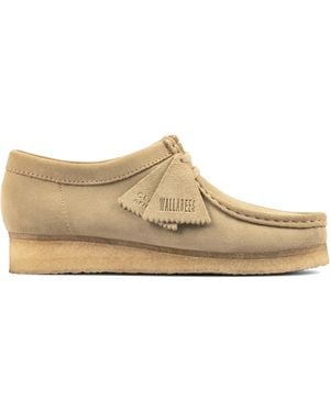 Clarks Wallabee Moc Toe Formal Shoes - Natural