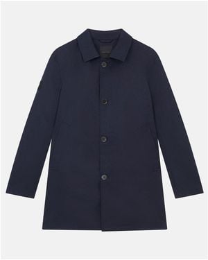 Lyle & Scott Mid Length Car Coat - Blue