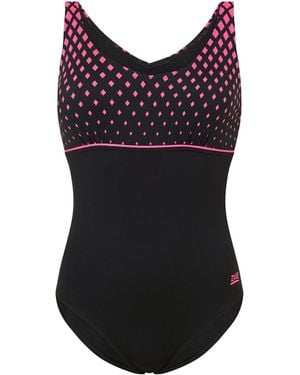 Zoggs Diamond V Neck Clipback - Black