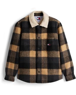 Tommy Hilfiger Borg Textured Overshirt - Black