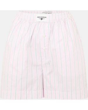 Jack Wills Poplin Woven Tracksuit Shorts - Pink