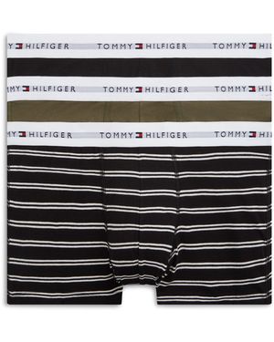 Tommy Hilfiger 3-Pack Logo Waistband Trunks - Black